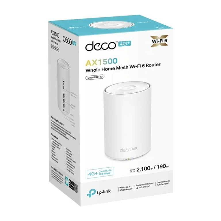 Network Active/ Router/ TP-Link/ TP-link Deco X10-4G(1-pack) 4G+AX1500 Whole Home Mesh Wi-Fi 6 Gateway