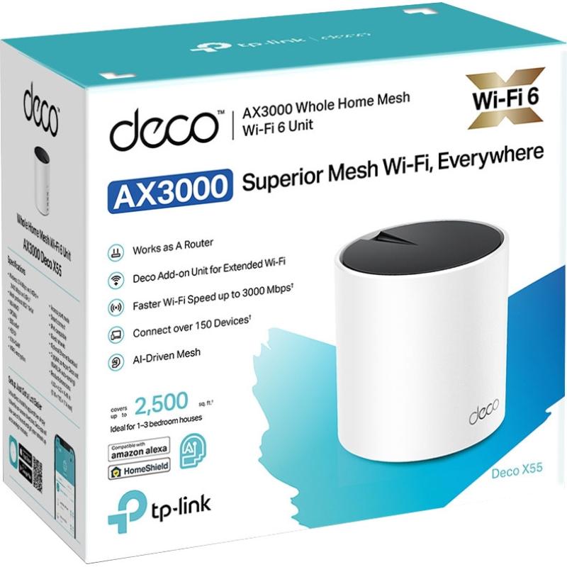 Network Active/ Router/ TP-Link/ TP-link Deco X55(1-pack) AX3000 Whole Home Mesh Wi-Fi 6 Unit