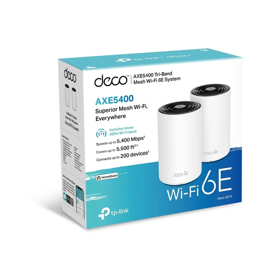 Network Active/ Router/ TP-Link/ TP-link Deco XE75 (2-pack) AXE5400 Whole Home Mesh Wi-Fi 6E System