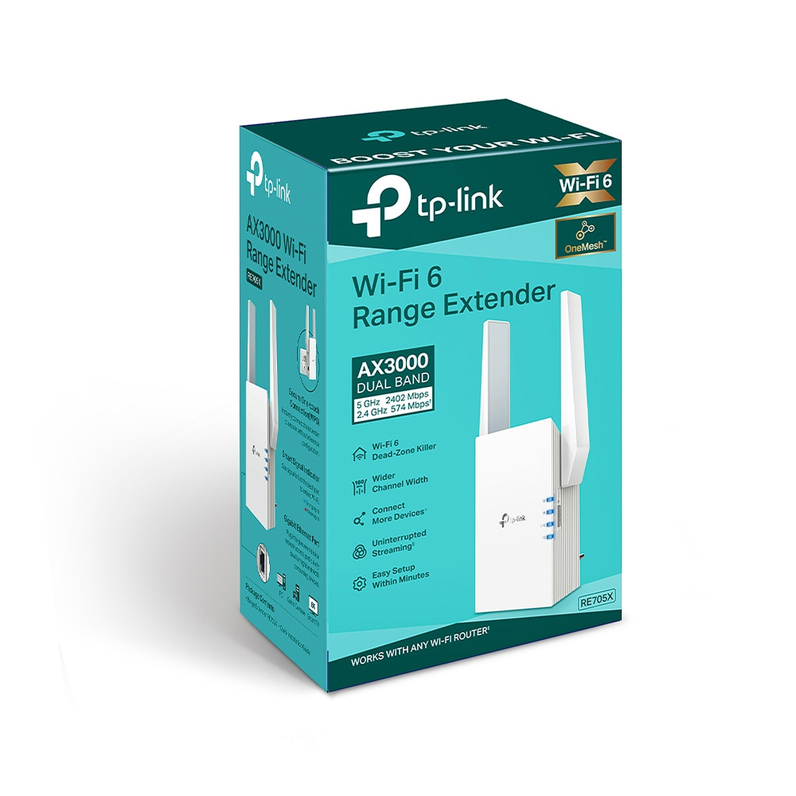 Network Active/ Router/ TP-Link/ TP-link RE705X AX3000 Wi-Fi 6 Range Extender