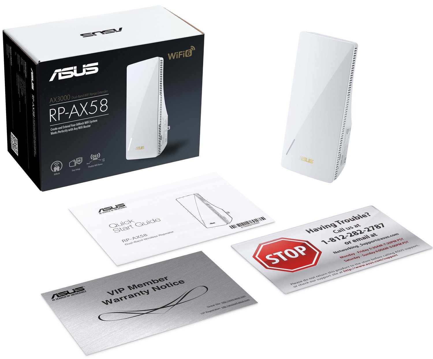 Network Active/ Switch/ Asus Rp-Ax58 Network Transmitter White 10, 100, 1000 Mbit/S