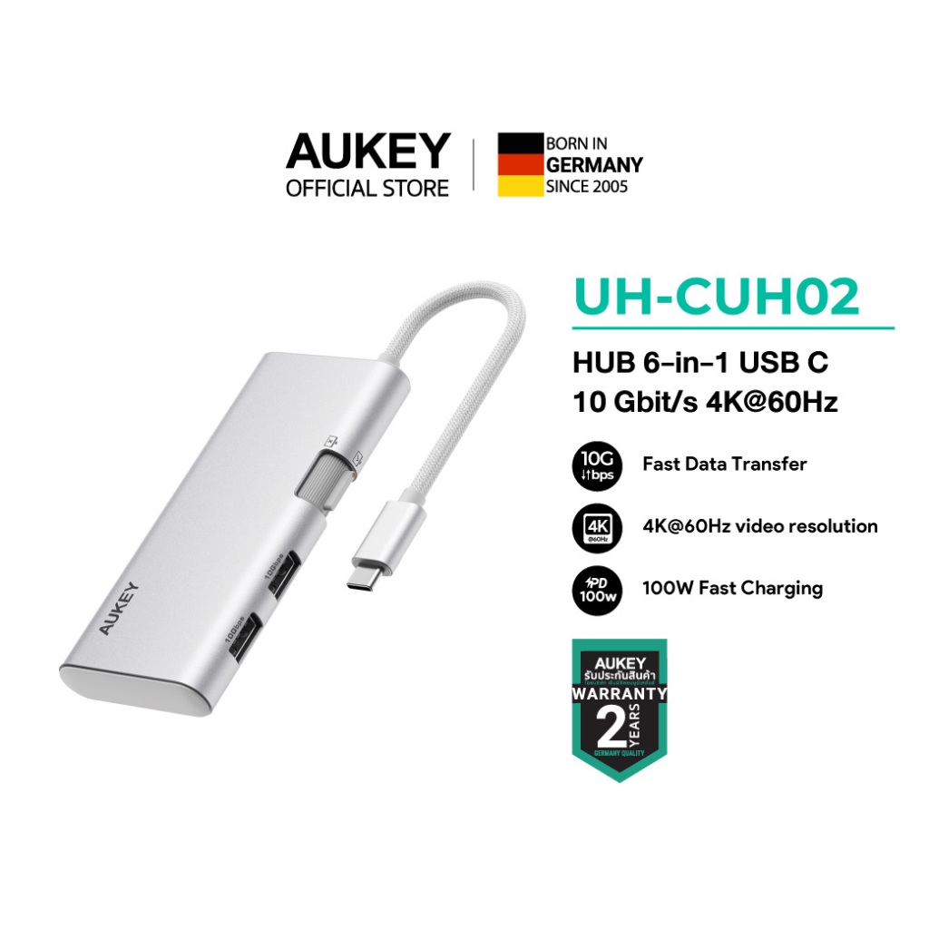AUKEY  OfficeDok 6-in-1 USB C Hubs UH-CUH02