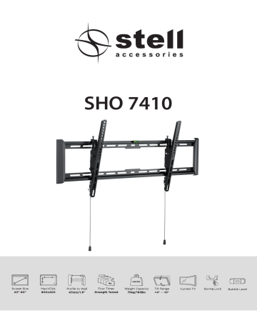 TV Accessories/ Wall Brakets/ Stell Adjustable mount SLIM for TV, Max. loading: 75 kg SHO 7410