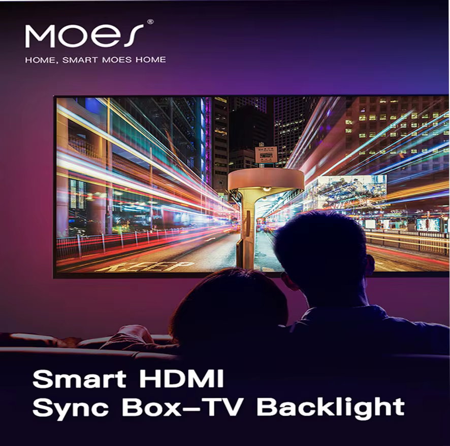 MOES Smart WiFi Ambient Backlight for Smart TVs up to 65 inches
