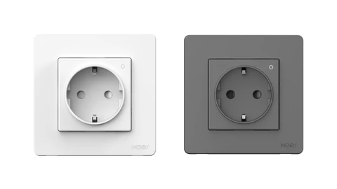 MOES Star Ring ZigBee Smart Socket EU Wall Embedded Outlet Energy Monitor Grey ZK-SR-EU-WH-MS