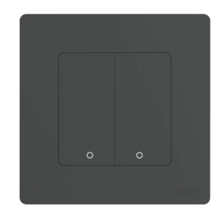 Star Feather Series WiFi Smart Switch Push Button With Neutral Wire Light Scene 2in1 Switch EU Version 2 Gang White