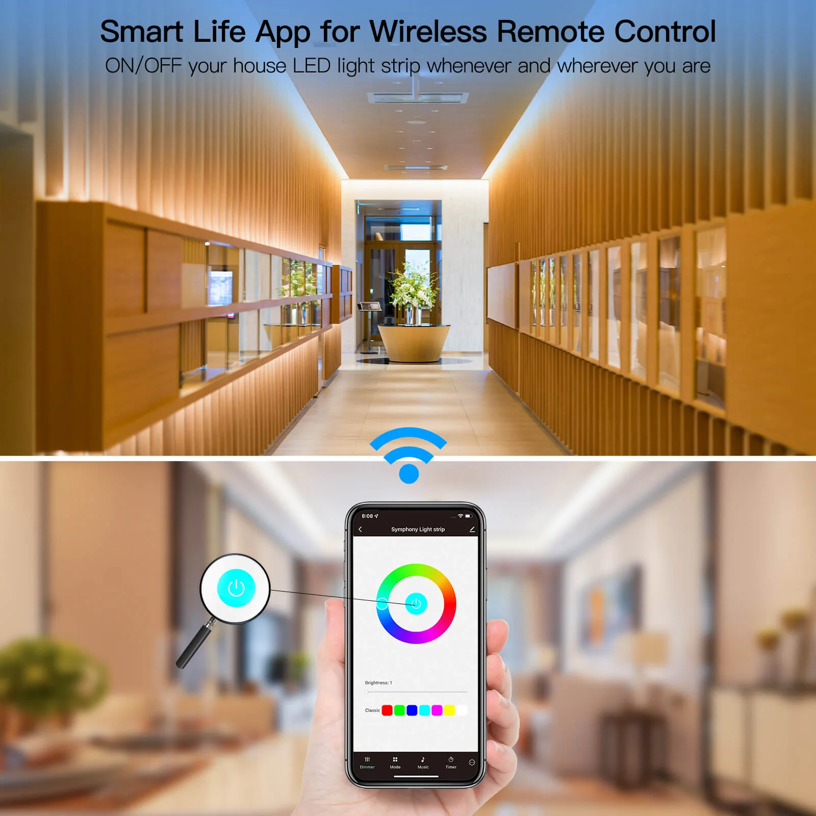 WIFI Smart Led Strip Kit; RGB; EU Type;