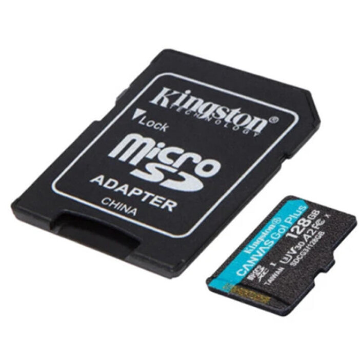 Kingston Canvas Go Plus 128GB microSD Card | Up to 200MB/s | Class 10, UHS-I, U3, V30, A2 | SDCG4/128GB