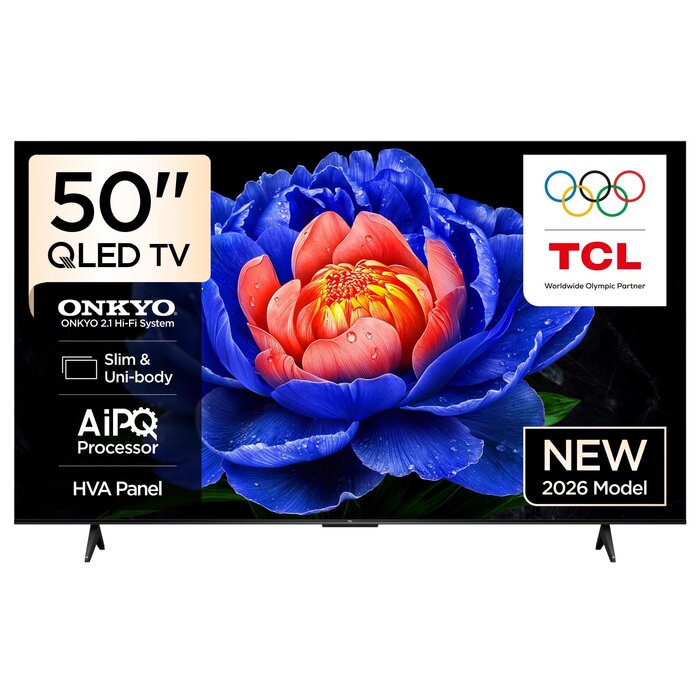 TV/ QLED/ TCL/ QLED TV 50"(127cm)/ 50P7L  4K Google TV HDR10+  Dolby Atmos BT5.4 Wi-Fi 2.4+5GHz DVB-T/T2/C/S/S2 2x15W HDMI1.4/HDMI2.0&HDMI2.1,HDCP1.4 300x300