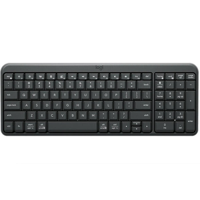 LOGITECH K250 Compact Bluetooth Wireless Keyboard - GRAPHITE - RUS - 2.4GHZ/BT - INTNL-973