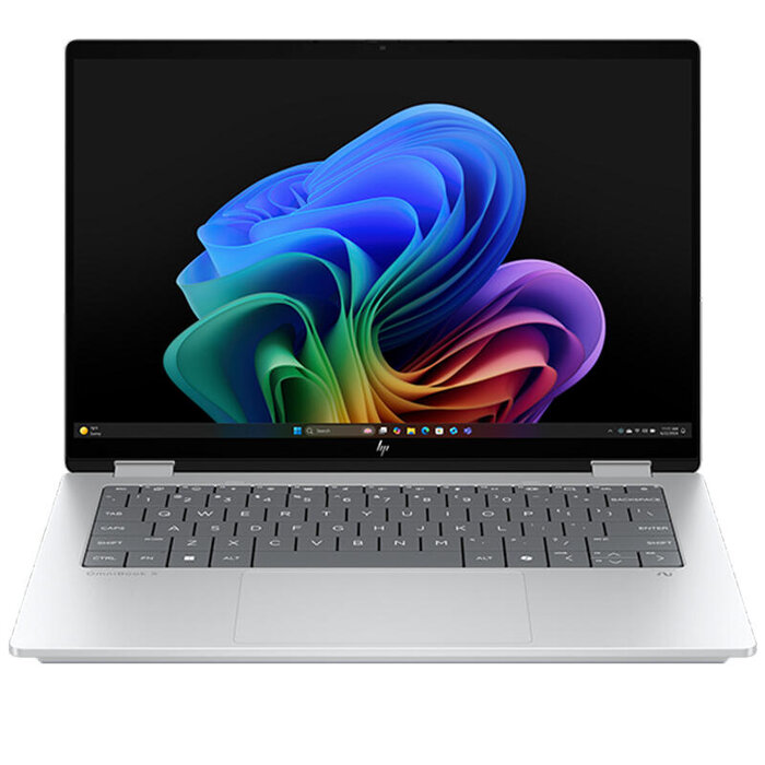 HP OmniBook X Flip x360 14'' 2.8K OLED Touch Ultra 7-258V 32GB 2TB SSD  Intel Arc Graphics Win 11 Home  Glacier Silver