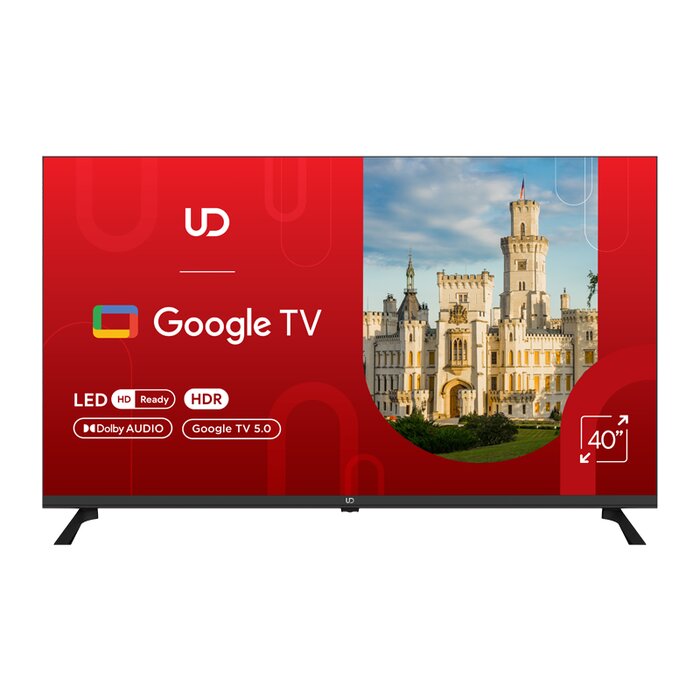 TV/ LED/ UDTV/ TV 40"(101cm)/ UD 40GFC5210 Google TV 16:9 FHD 9.5ms 178*/178* 200cd/m2 BT5.1 DVB-T/T2/C/S/S2 WiFi RJ45, Cl+ HDMIx2 USB2.0x2 2x8W