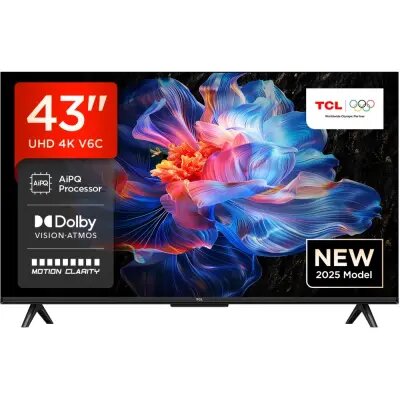 TV/ LED/ TCL/ TV 43"(109cm)/ 43V6C Google TV  4K  HDR10 WiFi5 BT5.2 Dolby Audio 10W 200X200