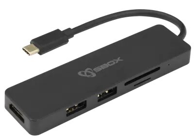 ADAPTER SBOX USB TYPE-C->HDMI/USB-3.0/SD+TF - 5u1 - TCA-51