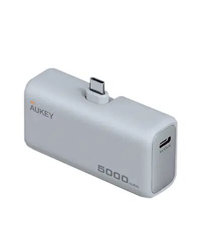 Power Bank/ Aukey PB-Y59 Spark Mini 5000mAh 22.5W Compact Powerbank with USB-C Connector White