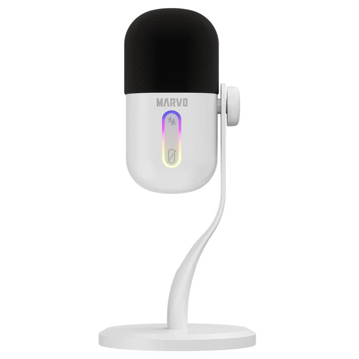 Microphone/ MARVO Blast 50 White Streaming Microphone