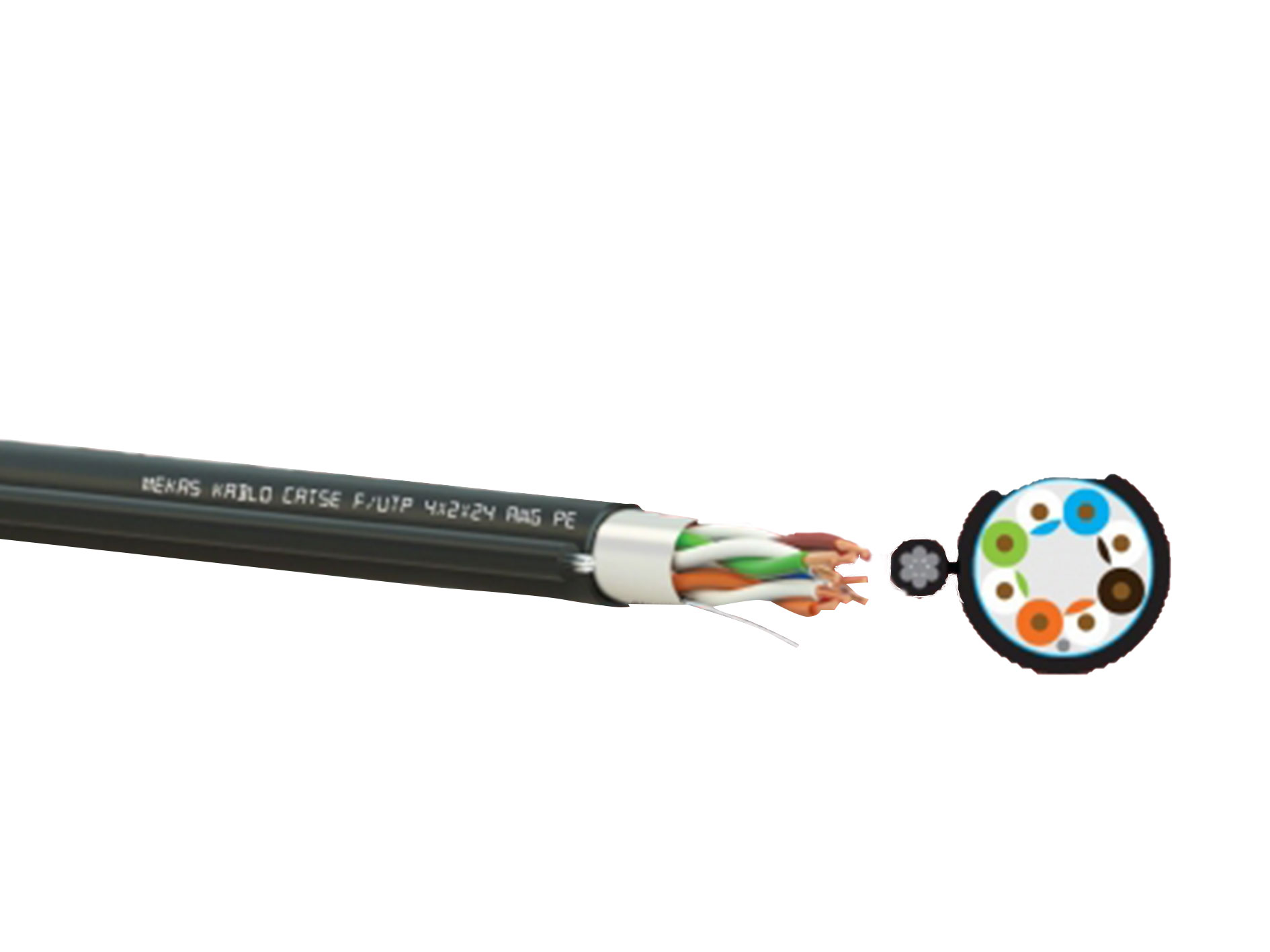 UTP 4x2x24 AWG-CU - PE - DATA CABLE with Messenger OUTDOOR (Z11442-AP)