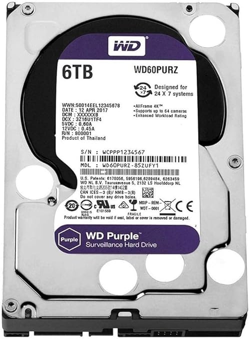 მყარი დისკი, Western Digital, 6TB, WD63PURU-78,C4FY0,3.5'',S3,WD